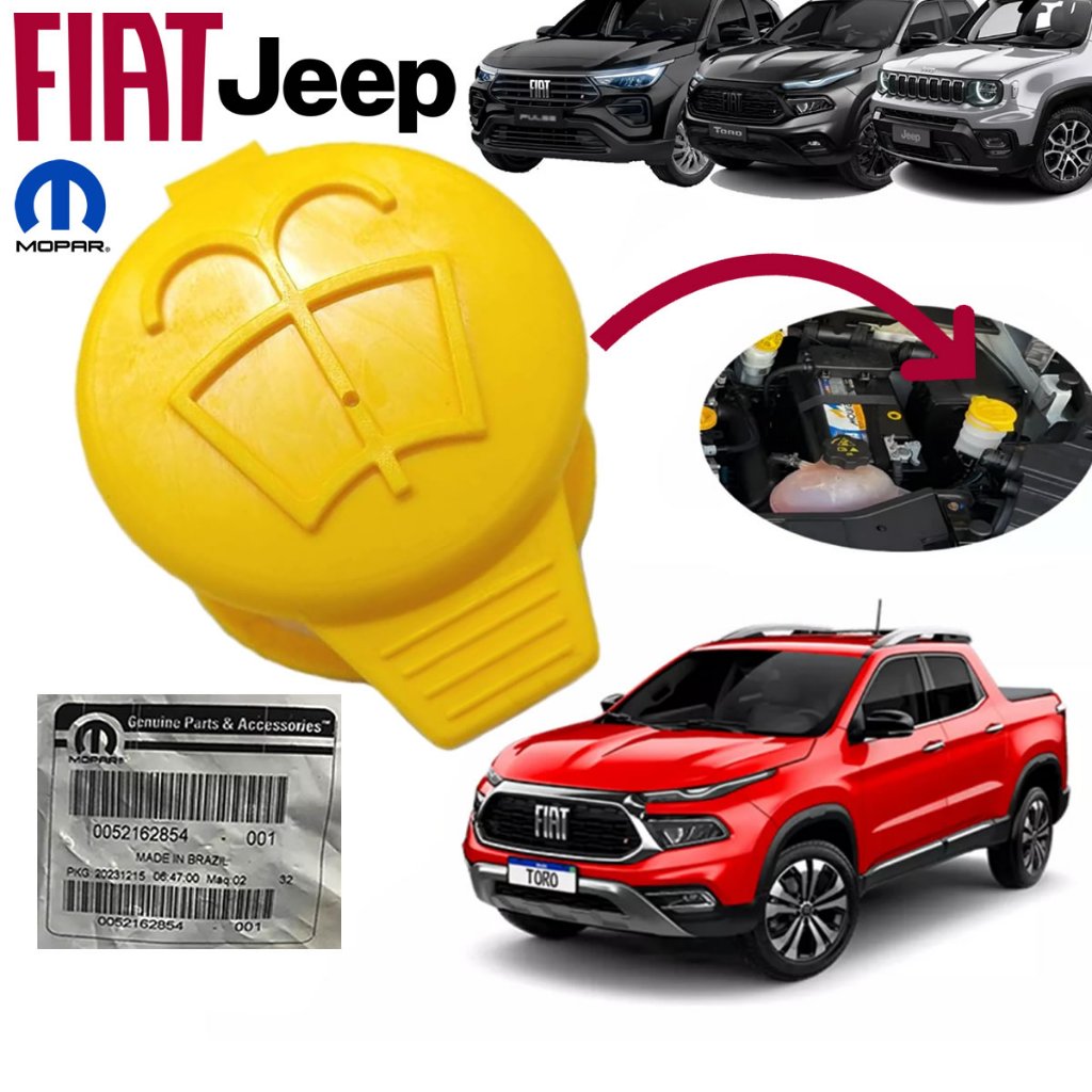 Tampa Reservatorio Limpador Parabrisa Fiat Toro Renegade Pulse Fastback Original FIAT c/ Nota Fiscal