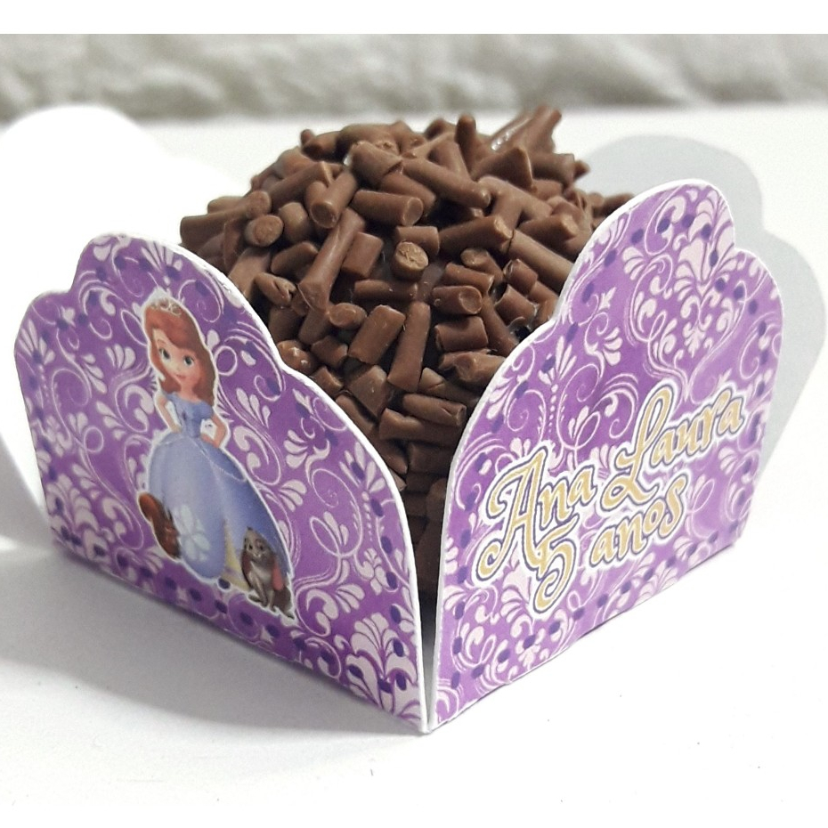 Forminhas personalizadas / Forminhas para docinho / Forminhas de Brigadeiro  Princesinha Sofia