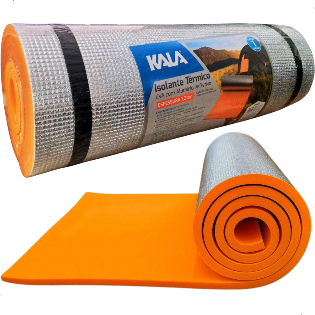 Isolante Termico Camping EVA Face Aluminizado Proteção Colchonete Forro Saco De Dormir Pesca Trilha Acampamento Camping