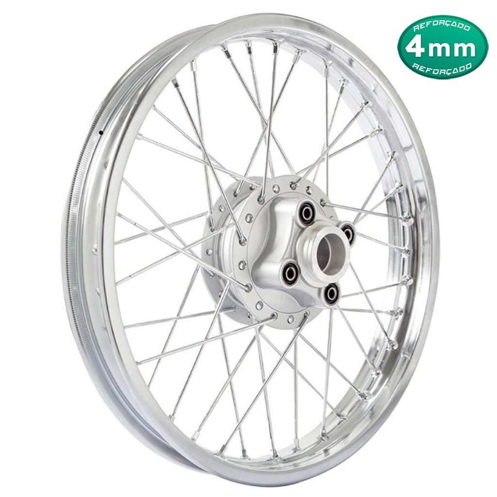 Roda Traseira Completa Cg 125 Titan 83 A 99 com Raio 4mm Montada e Alinhada