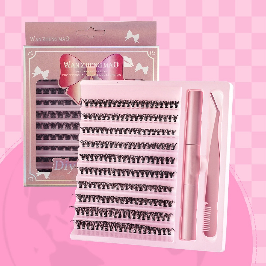 Kit de Extensão de Cílios 200 Feixes 20d/30d/40d/50d 8-16mix com Pinças+ Cola Yt-8109 — R$ 25,88 em Shopee