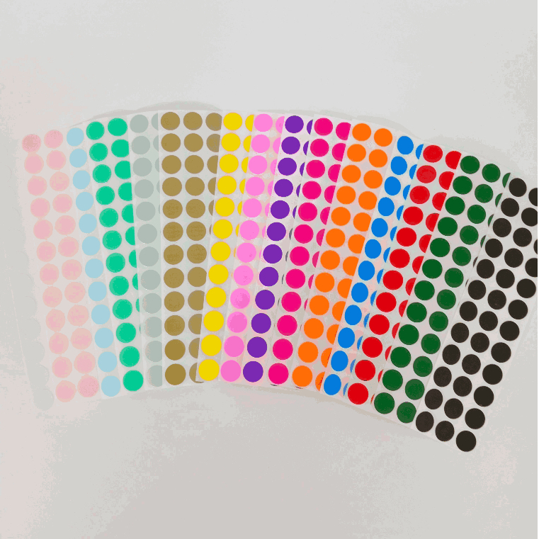 1000 Etiquetas adesivas bolinha colorida em Oferta na Shopee