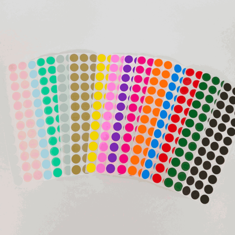 Etiquetas adesivas bolinhas com 500 unidades