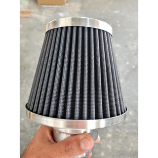 Filtro de ar esportivo duplo fluxo universal lavável grande + abraçadeira em Oferta na Shopee