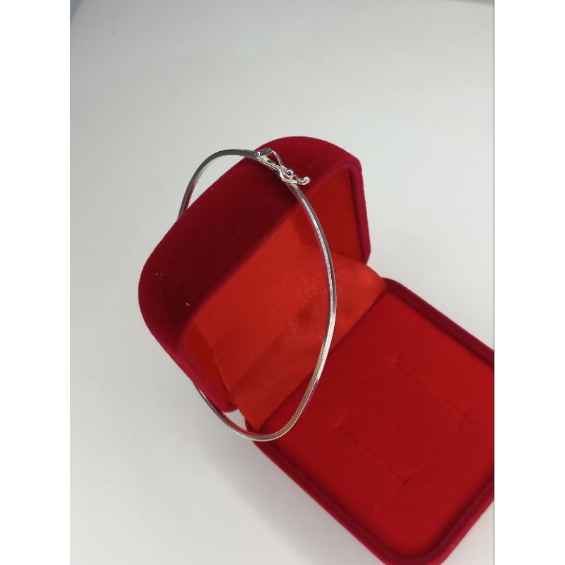 Pulseira Bracelete Liso Unissex Fio Quadrado Prata 925 Legítima – Elegância Minimalista em Cada Detalhe