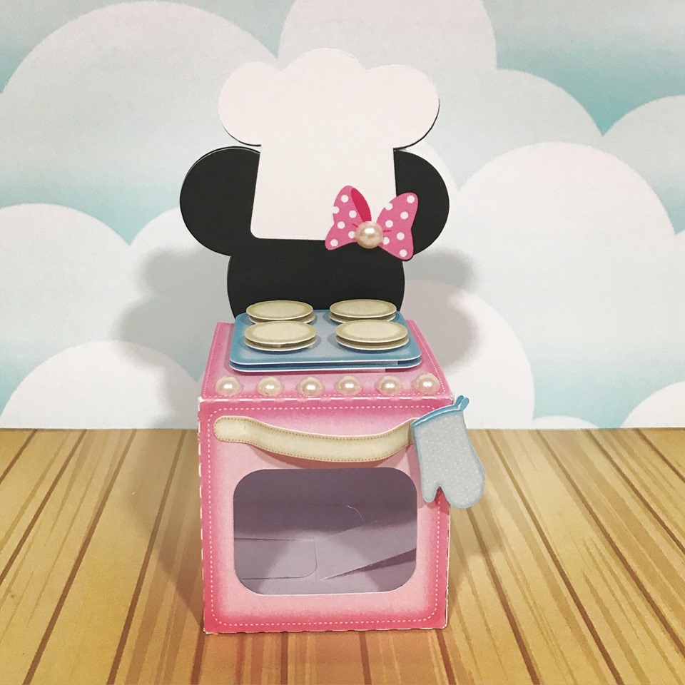 Caixas Personalizadas Minnie Confeiteira 3d