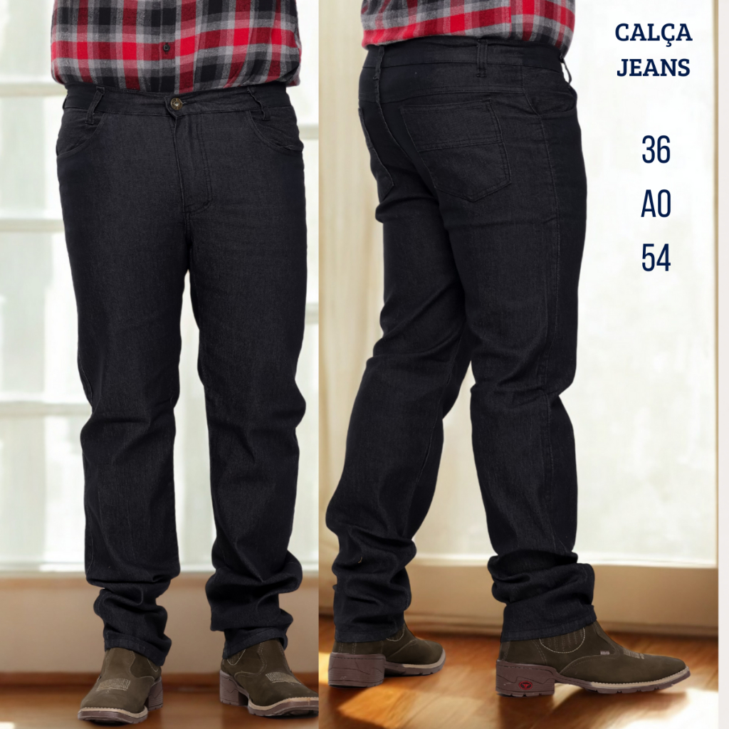Calça Jeans Masculina Plus Size Confortável para Trabalho Dia A Dia