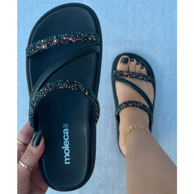 PAPETE MOLECA ORIGINAL PAPETE FEMININA BRILHO STRASS