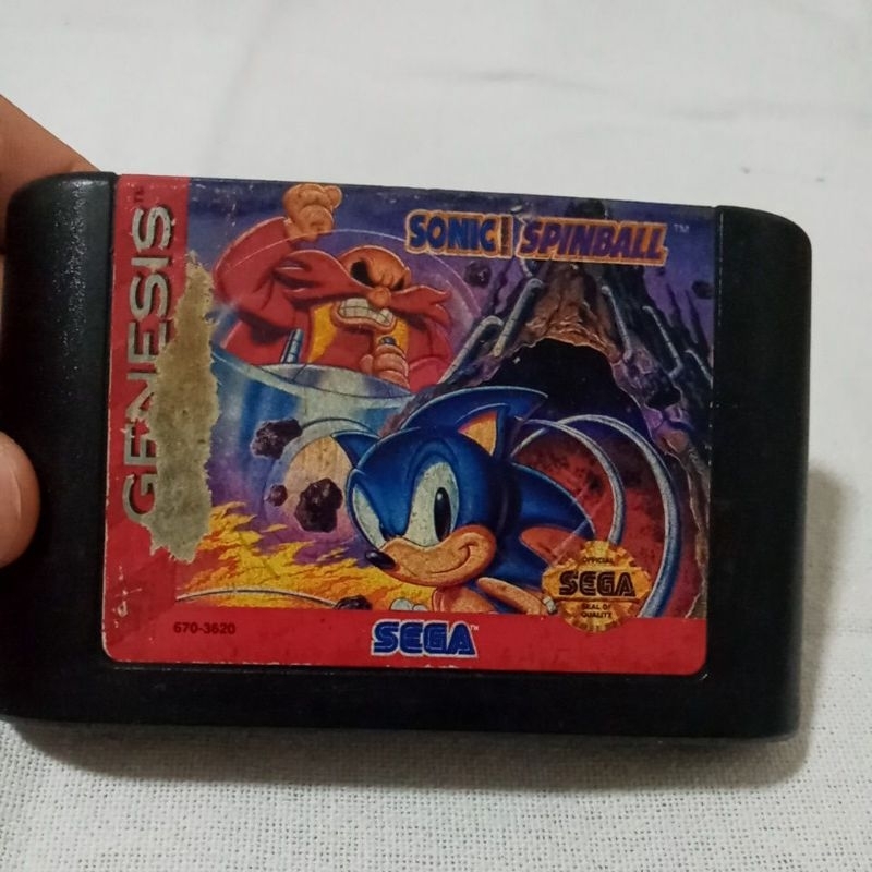 Sonic 2 Mega Drive Sega Genesis original (carcaça do Sonic Spinball americano)