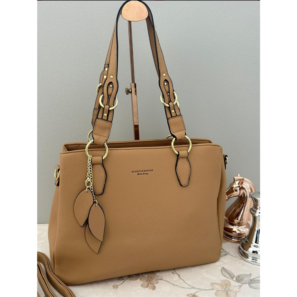 Bolsa grande transversal Feminina Bolsas 328 em Oferta na Shopee