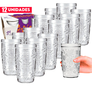 Jogo Kit Copos Nature SM 12 Peças Nadir 270ml Vidro Resistente Suco Drink Buffet Restaurante em Oferta na Shopee