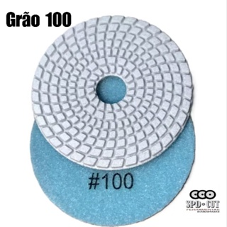 Lixa Diamantada Brilho d'água Grão 100 para Mármore, Granito, Porcelanato, Concreto, Marmoraria em Oferta na Shopee