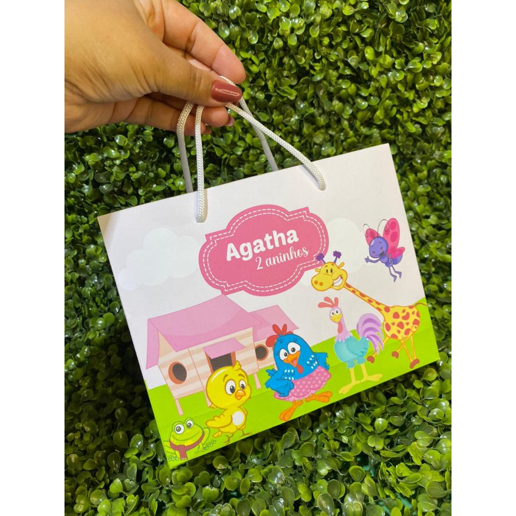 Envio Imediato - Sacolinha Personalizada Galinha Pintadinha - Lembrancinha Galinha Pintadinha