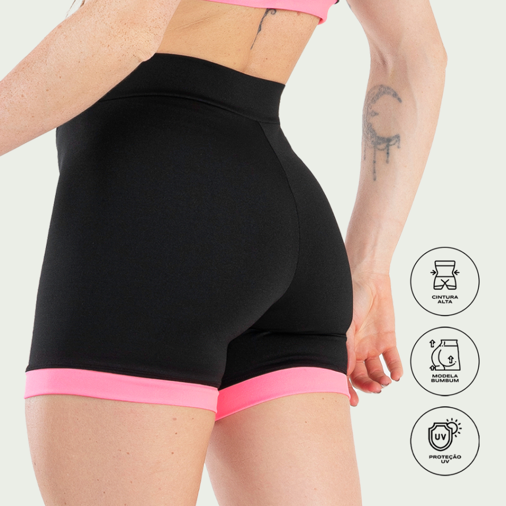 Short Curto Fitness Academia Feminino Neon em Oferta na Shopee