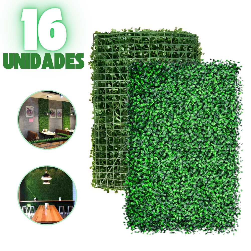 KIT Placa De Buchinho 40x60 Jardim Vertical Artificial Muro Ingles