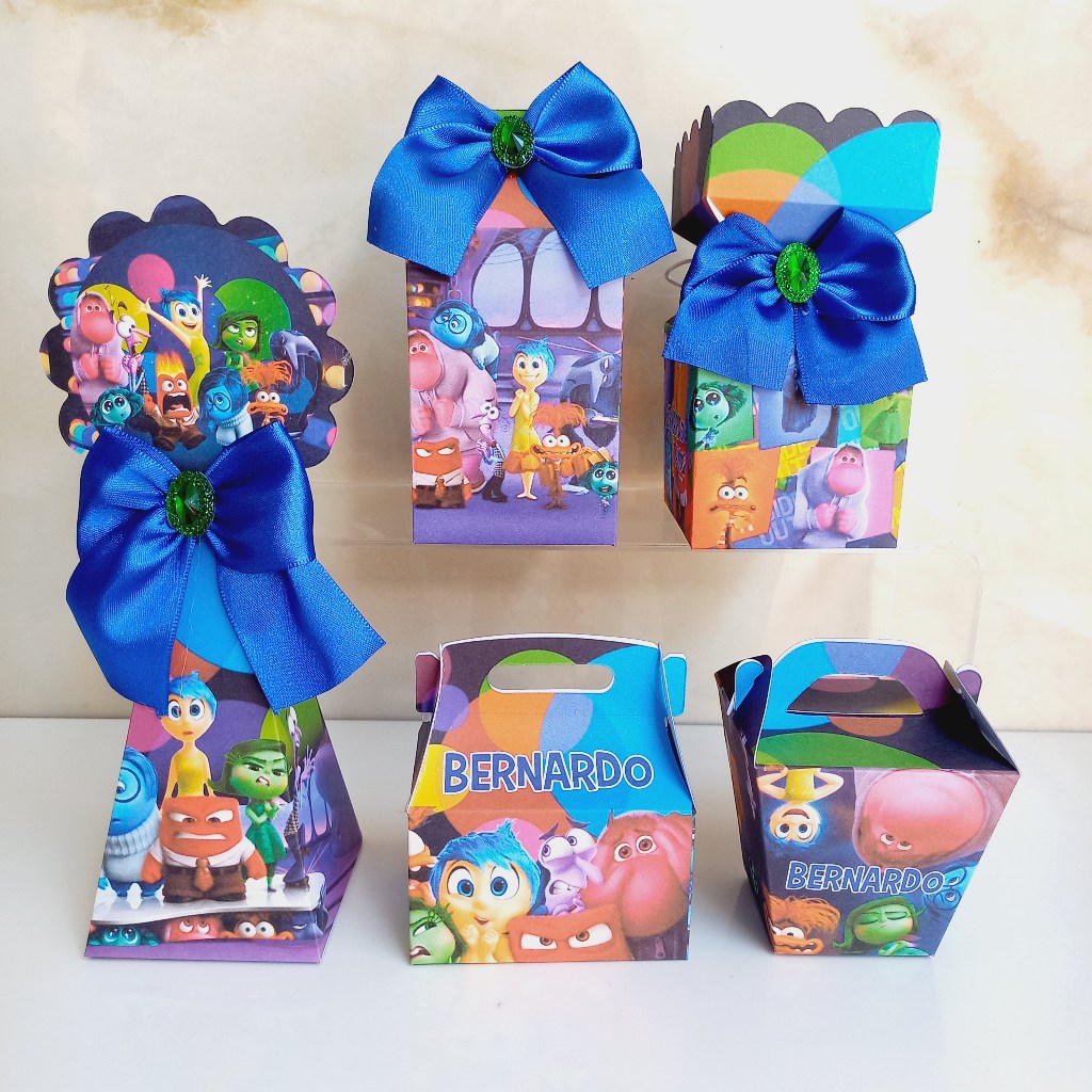 Kit Festa  Divertidamente 2 Lembrancinhas Caixinhas Personalizadas para Festas PEGUE E MONTE