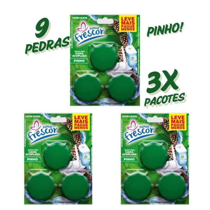 KIT Até 9 Blocos Para Caixa Acoplada 45g,Pedra Sanitária Tablete Novo Frescor Limpeza profunda ENVIO FULL, MONTE SEU KIT em Oferta na Shopee
