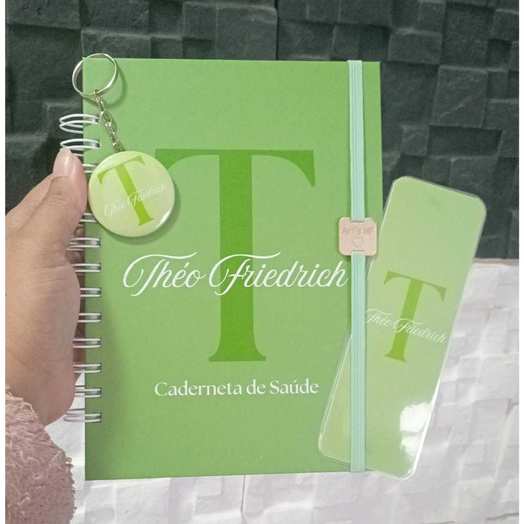 Caderneta de Vacina Saúde Vacinação Minimalista Personalizada Menino e Menina Atualizada