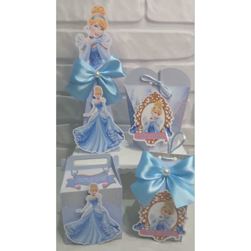 kit festa-Tema Cinderela Caixinhas Personalizadas Lembrancinhas de festa- kit pegue e monte- Caixinha festa infantil