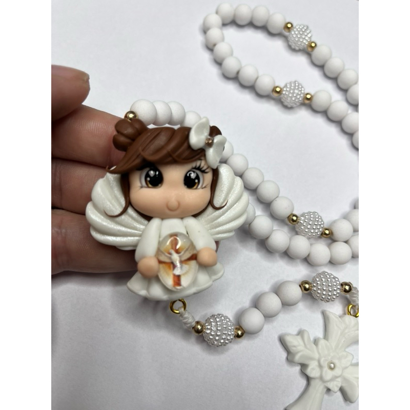 Terço Infantil Batizado Anjinho/Anjinha com Espírito Santo