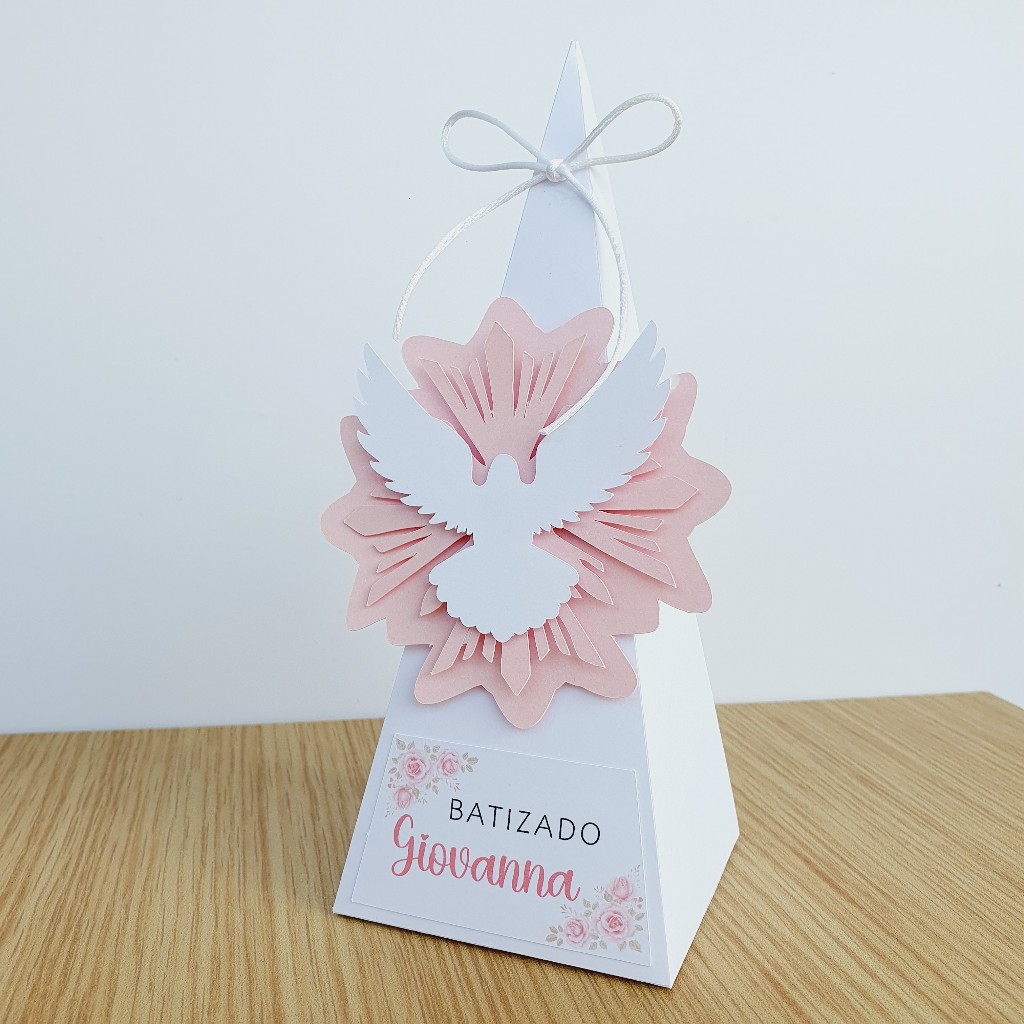 Kit Personalizado Batizado Rosa - Batizado Menina - Apresentação Menina PEGUE E MONTE