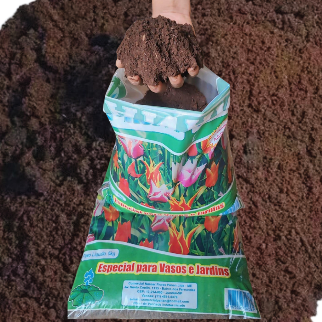 Terra Vegetal Orgânica Adubada pronta para uso PANAN até 10kg Terra Vegetal Orgânica Adubada pronta para uso PANAN até 10kg