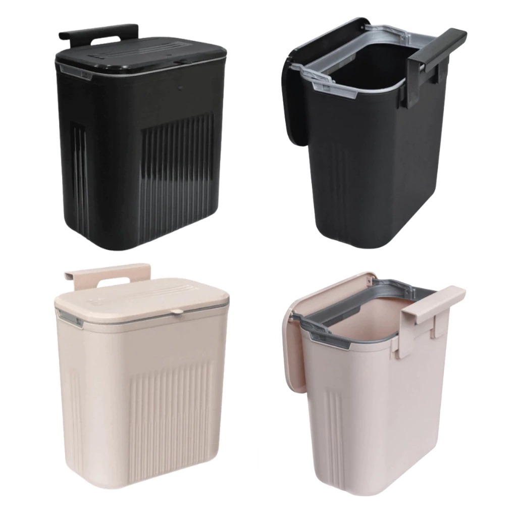 Lixeira Suspensa 9 Litros C/ Tampa E Suporte Alto De Adesivo PARA PENDURAR Cozinha E Banheiro Quarto em Oferta na Shopee