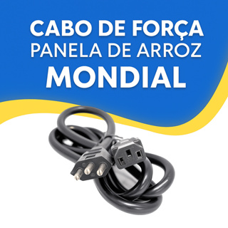 Cabo de Força para Panela de Arroz Elétrica Mondial 3 Pinos Bivolt Removível Universal Compatível em Oferta na Shopee