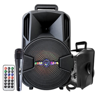 Caixa de Som MP3 1000W LED Alto Falante Grande Entrada P10 Instrumento ou Microfone em Oferta na Shopee