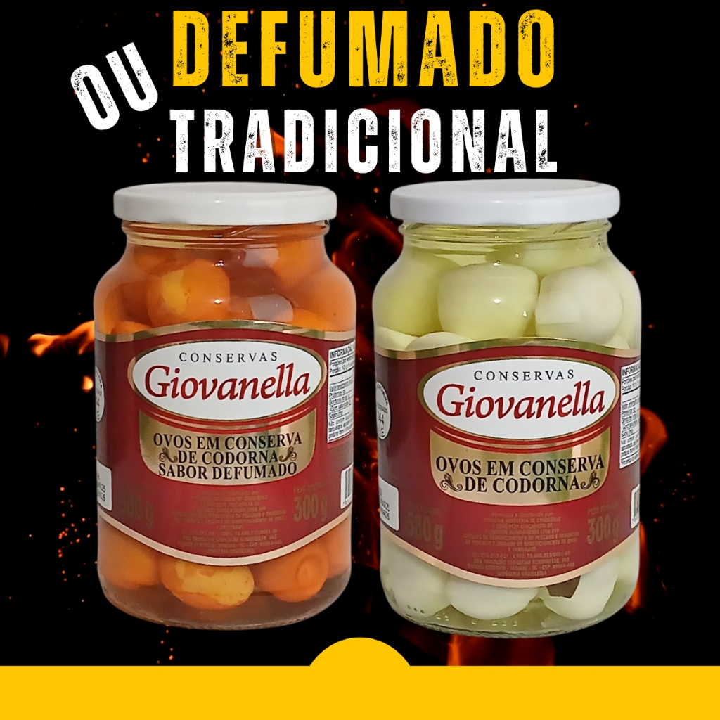 Ovo De Codorna Em Conserva Tradicional Defumado 300g Giovanella
