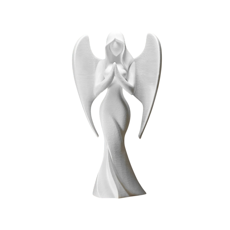Estátua de Anjo Minimalista | Impressão 3D em PLA Não Tóxico | Decoração Elegante