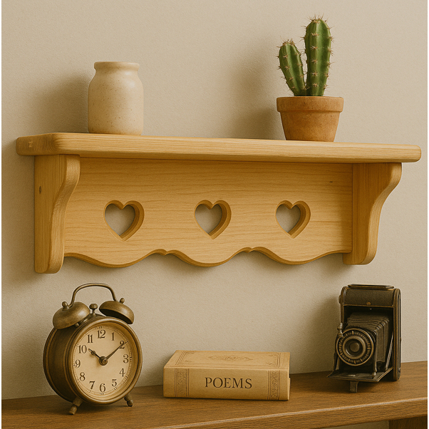 Prateleira de Madeira Pinus  – Tábua Natural, Estante para Decoração Moderna Quarto Sala e Cozinha em Oferta na Shopee