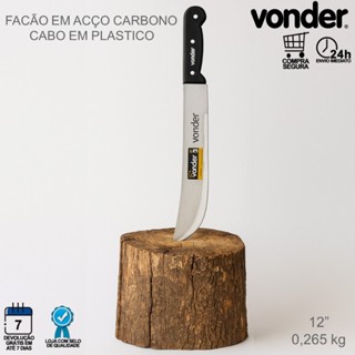 Facão Para Mato 12" Em Aço Carbono Cabo De Plástico Vonder em Oferta na Shopee
