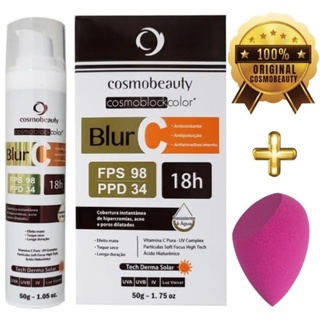 Blur C FPS 98 | PPD 34 18h de Proteção 50g - Protetor Solar C/ Vitamina C - Cosmobeauty em Oferta na Shopee