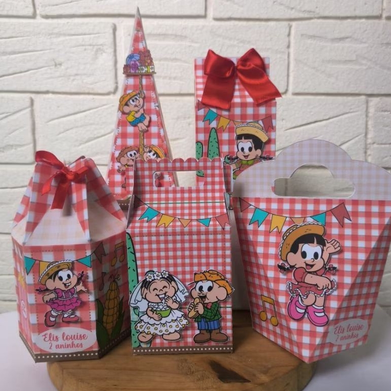 Kit Papelaria Personalizada São João M Caixa Caixinha para Festa DESMONTADO