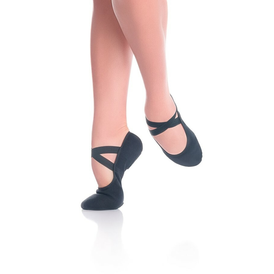 Sapatilha de Ballet balé com Sola Dividida meia ponta de lona (Infantil e Adulto)