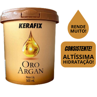 Máscara de Altíssima Hidratação Capilar Secos e Danificados KERAFIX ORO Argan Probelle 500ml em Oferta na Shopee