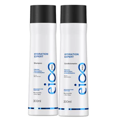 Eico Hydration Expert Shampoo e Condicionador Maciez Reparação Total Brilho Dia a Dia 300ml