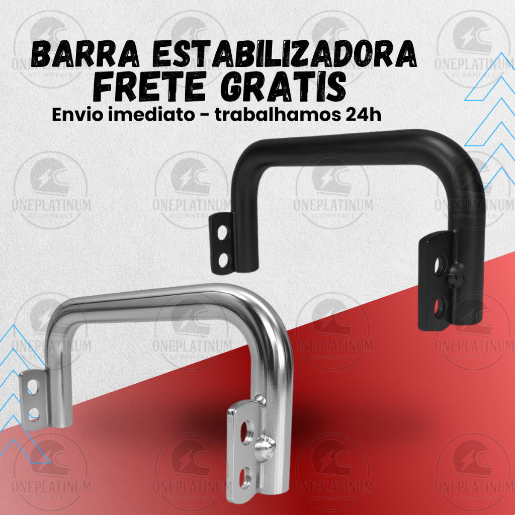 Barra Estabilizadora CROMADA LISA/PRETA Cg Titan Fan Start 125 150 160 2014 até  2020, 2021, 2022 em Oferta na Shopee