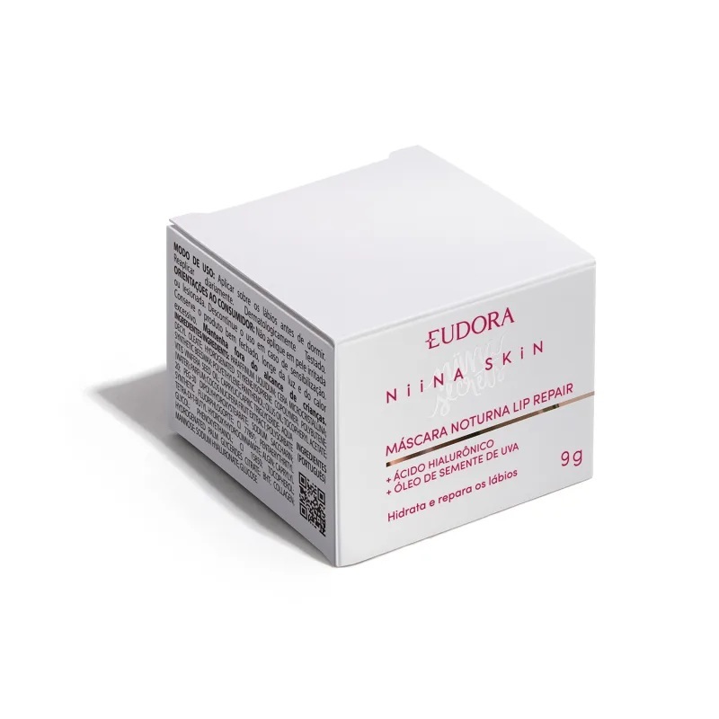 Máscara Labial Noturna Lip Repair Niina Skin 9g - Mais vendido - Hidratação labial que repara os danos na noite de sono