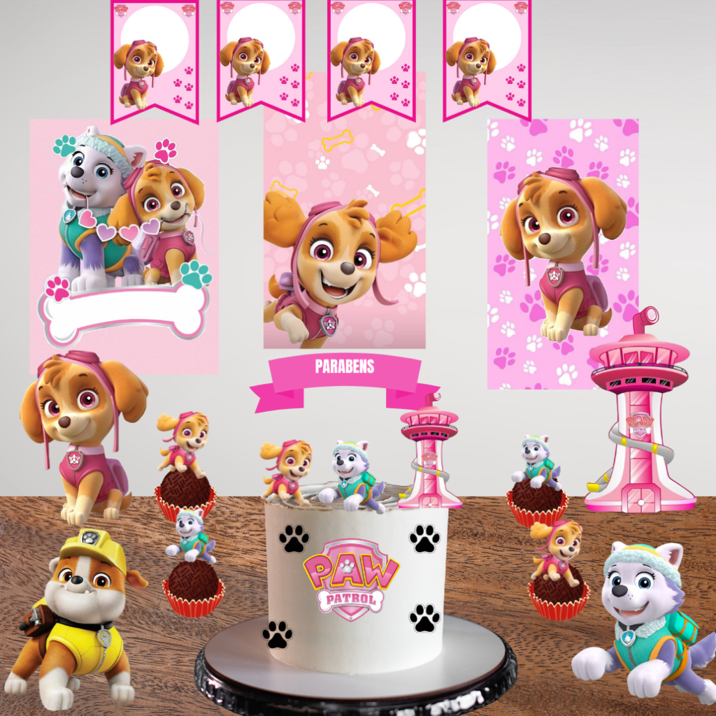 KIT SO UM BOLINHO PATRULHA CANINA - SKY PATRULHA - KIT FESTA SKY