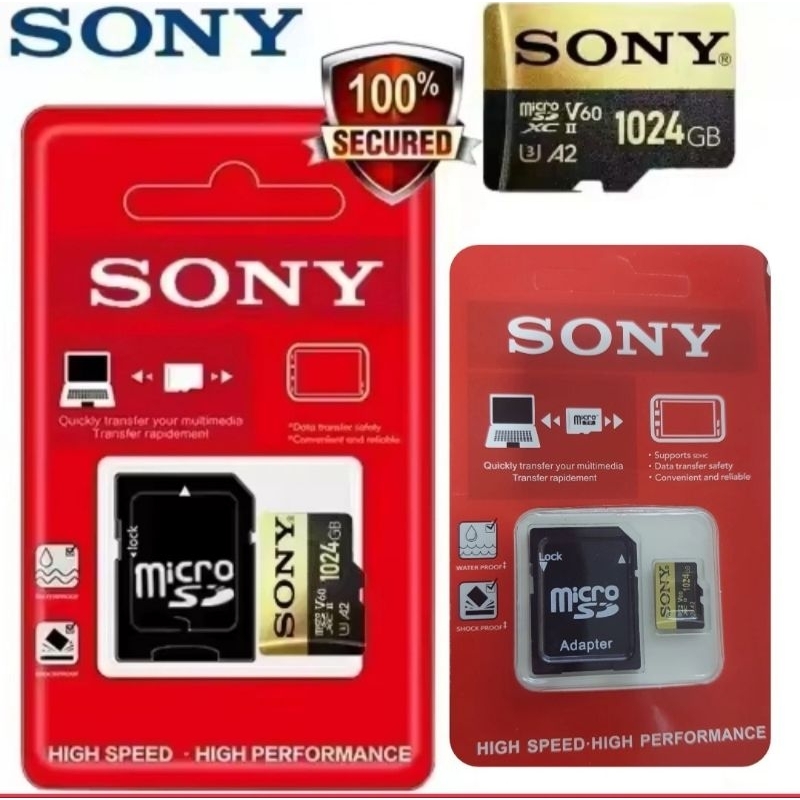 Sony cartão de memória de alta velocidade 1TB cartão flash micro sd para celular câmera video game pc drone