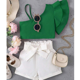 1 ano a 14 anos - Roupa Infantil de Menina - Conjunto Off White Infantil - Conjunto Infantil e Juvenil Menina em Oferta na Shopee