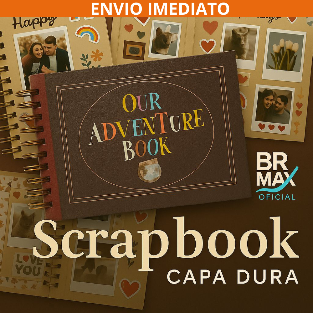 Livro de Aventuras -Álbum de Fotos Scrapbook - A5 - 30 Folhas (PRONTA ENTREGA) em Oferta na Shopee