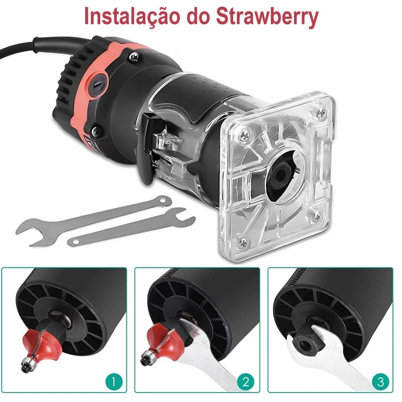 Kit Tupia Manual Laminadora 800w com Jogo de 15 Fresas 6mm — foto 4