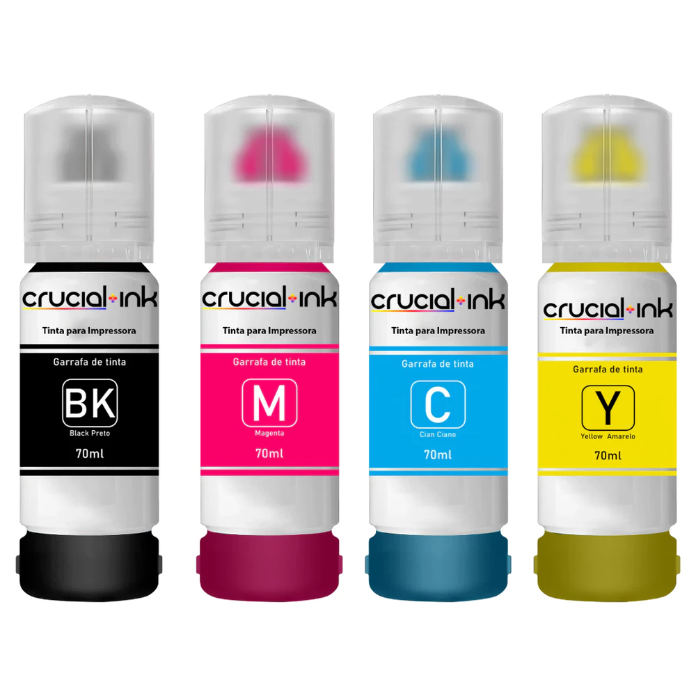 KIT 4 TINTA Para Epson L3150 L3250 L3110 L3210 L5190 L5290 L1250