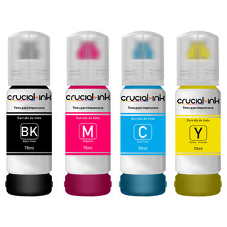 KIT 4 TINTA Para Epson L3150 L3250 L3110 L3210 L5190 L5290 L1250