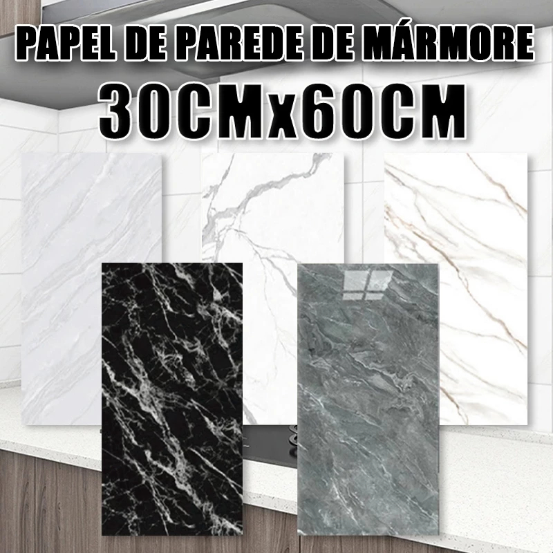 5-10Pcs KIT De Alívio Lavável Da Placa Adesiva Parede De Mármore 3D 30cm X 60cm