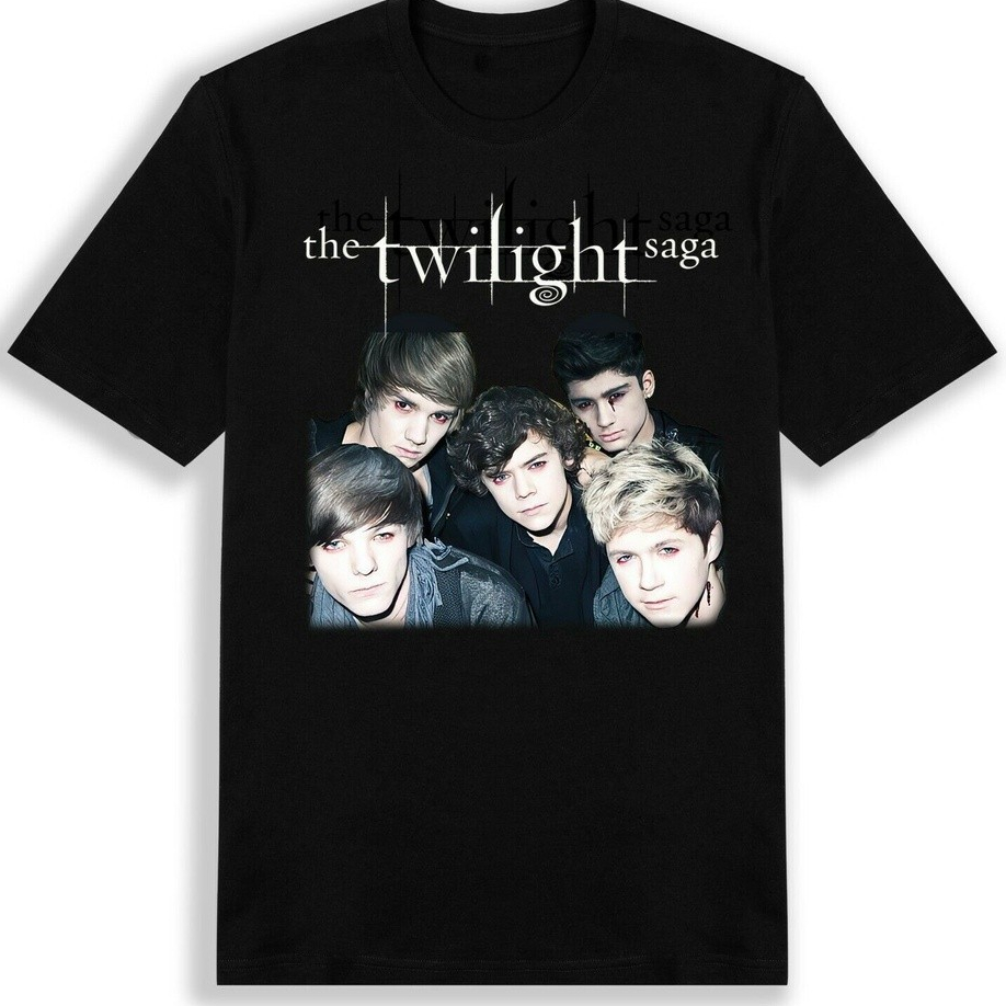 Camisa Summer Fashion One Direction As Twilight Mens Funny Camiseta 100% Algodão