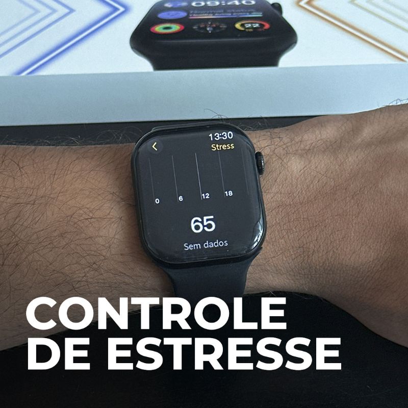 Smartwatch Serie 10 Microwear S10 Pro Relógio Inteligente Faz e recebe Ligações Sportes Caixa Gold /